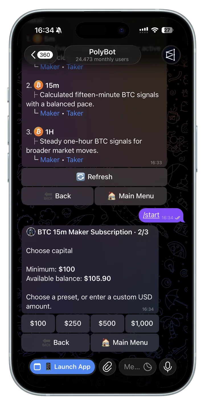 Choose the capital budget shown by the bot.